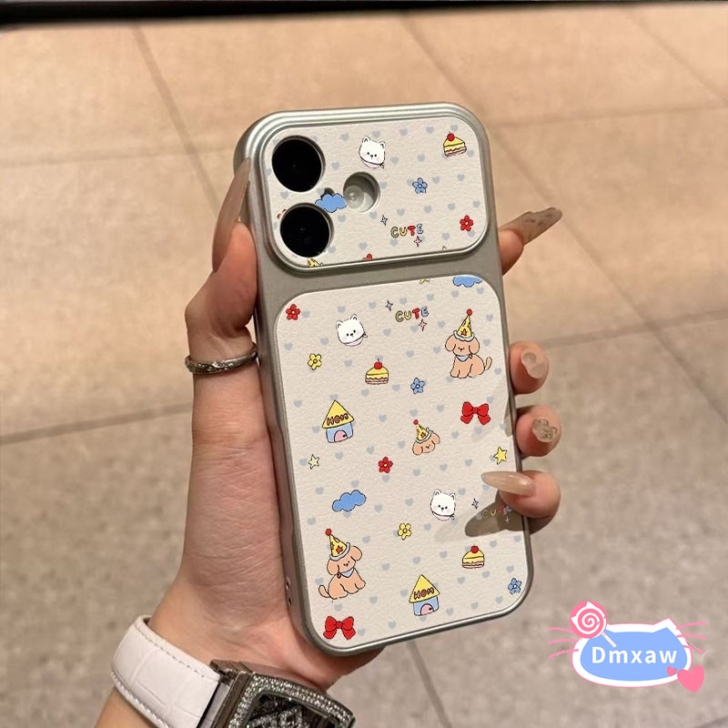Realme Gt 6 - PU Leather Dog Bow Flower Star
