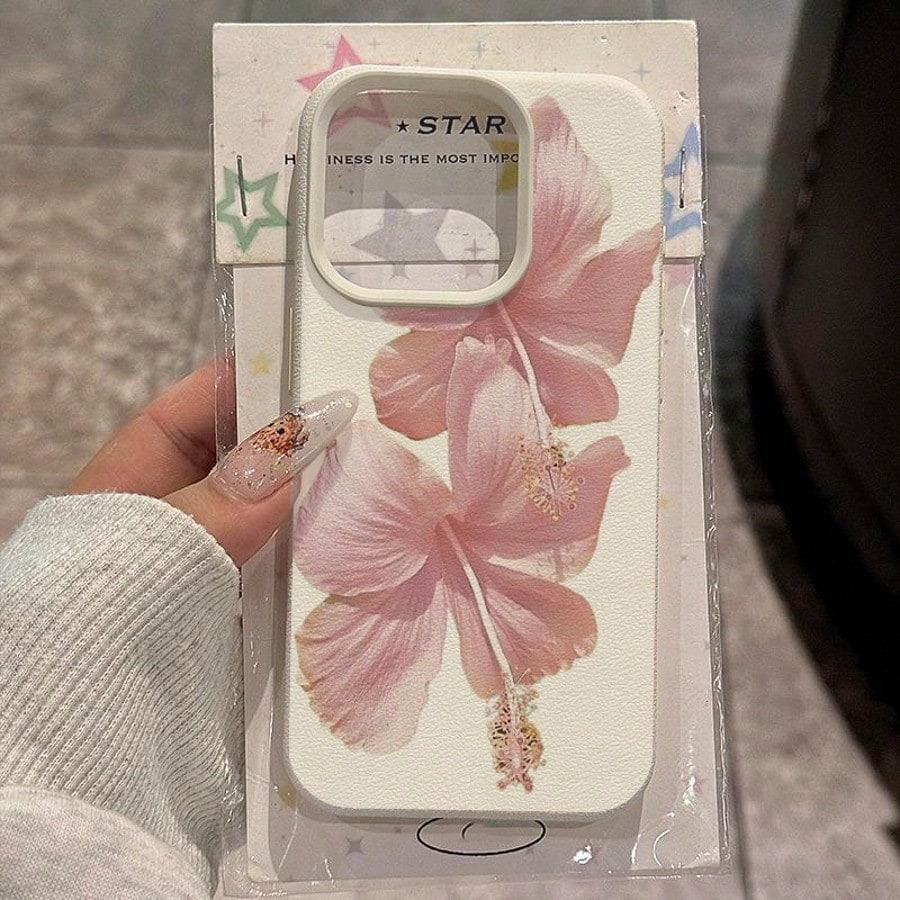 Phone Accessories Aesthetic - Pink Hibiscus Elegant High Aesthetic Phone