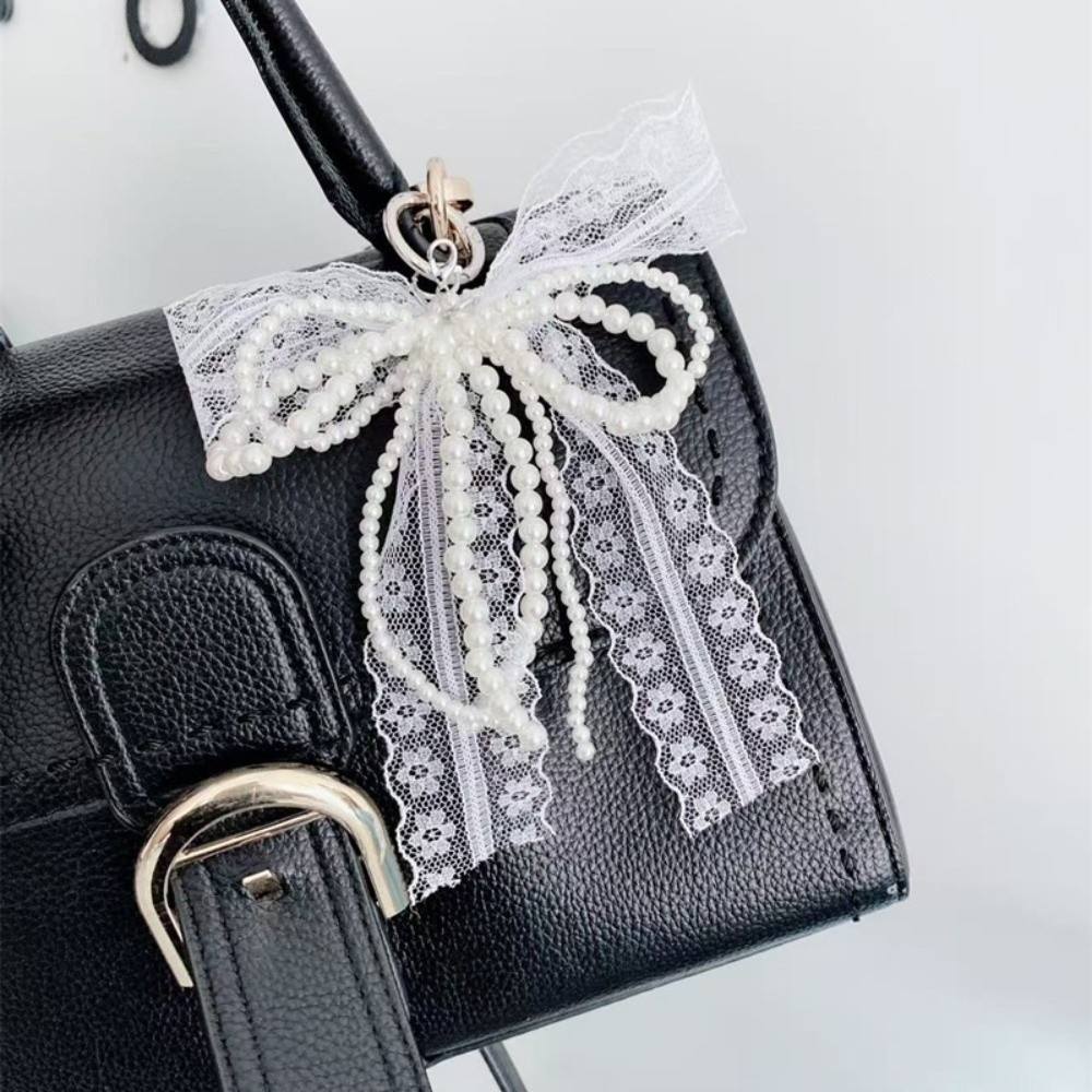 Cute Lace Keychain Y2K White B - огляд і ціна Phone Accessories Aesthetic