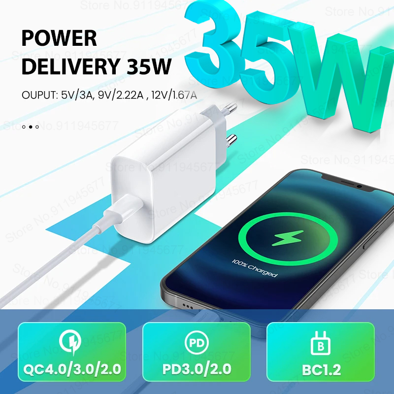 PD 35W Fast Charger For Apple  - огляд і ціна Phone Accessories Online