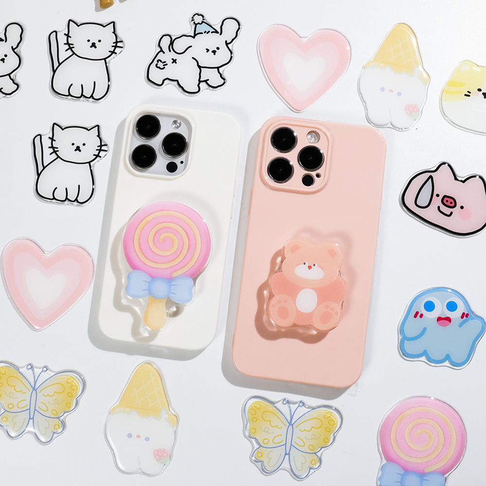 Cute Cartoon Grip Tok Acrylic  - огляд і ціна Phone Accessories And Gadgets